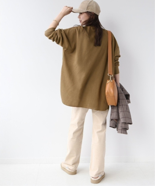 JOURNAL STANDARD relume（ジャーナルスタンダード　レリューム）の「《追加6》TCワッフルオーバーサイズロングスリーブTシャツ（Tシャツ/カットソー・レディース・ネイビー/ホワイト系その他/ベージュ系その他/チャコールグレー/ブルー・FREE）」の19枚目の写真