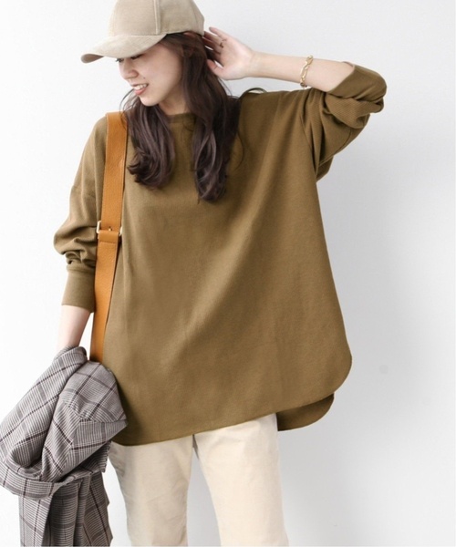 JOURNAL STANDARD relume（ジャーナルスタンダード　レリューム）の「《追加6》TCワッフルオーバーサイズロングスリーブTシャツ（Tシャツ/カットソー・レディース・ネイビー/ホワイト系その他/ベージュ系その他/チャコールグレー/ブルー・FREE）」の20枚目の写真
