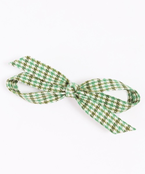 WC（ダブル シー）の「チェックリボンヘアピン（ヘアピン・レディース・ピンク/グリーン/ブラック・FREE）」の10枚目の写真