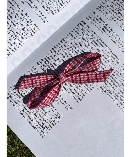 WC（ダブル シー）の「チェックリボンヘアピン（ヘアピン・レディース・ピンク/グリーン/ブラック・FREE）」の5枚目の写真