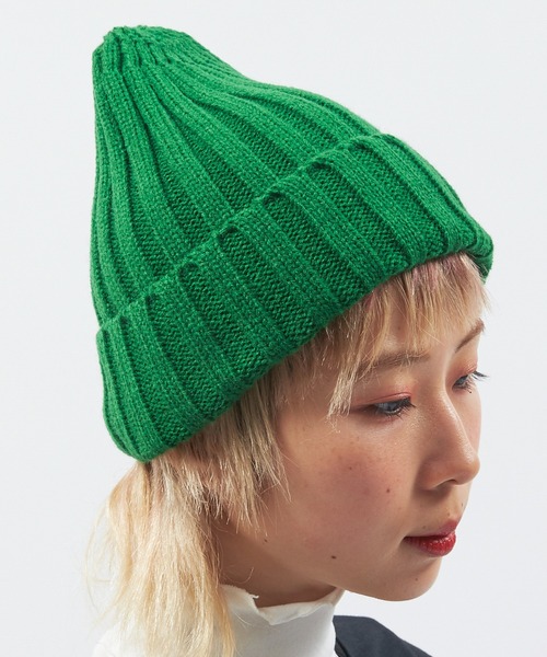 Alite cloth（アリーテクロス）の「カラー豊富！ざっくりリブニット帽（ニットキャップ/ビーニー・レディース・ブラウン/ホワイト/ブラック/パープル/ダークブラウン/ピンク/ブルー/ベージュ/グリーン/グレー・F）」の8枚目の写真