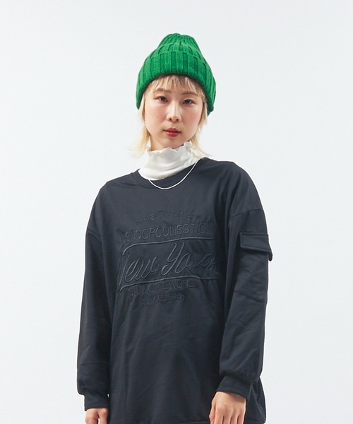 Alite cloth（アリーテクロス）の「カラー豊富！ざっくりリブニット帽（ニットキャップ/ビーニー・レディース・ブラウン/ホワイト/ブラック/パープル/ダークブラウン/ピンク/ブルー/ベージュ/グリーン/グレー・F）」の13枚目の写真