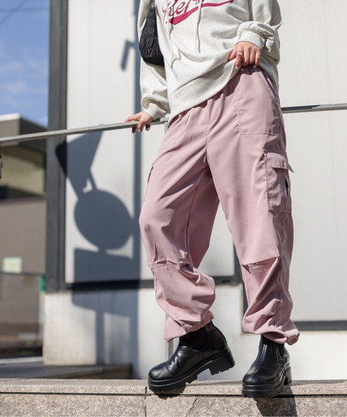 SpRay（スプレイ）の「スピンドルベーカーカーゴパンツ（カーゴパンツ・レディース・カーキ/ブラック/パープル/レッド/ピンク/ライトピンク/ラベンダー/ベージュ/アイボリー/オフホワイト/ダークグリーン/チャコールグレー/ダークベージュ・FREE）」の17枚目の写真