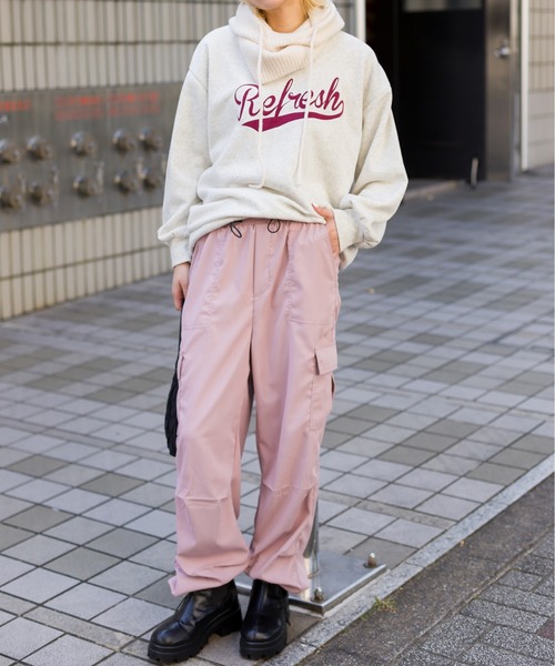SpRay（スプレイ）の「スピンドルベーカーカーゴパンツ（カーゴパンツ・レディース・カーキ/ブラック/パープル/レッド/ピンク/ライトピンク/ラベンダー/ベージュ/アイボリー/オフホワイト/ダークグリーン/チャコールグレー/ダークベージュ・FREE）」の22枚目の写真