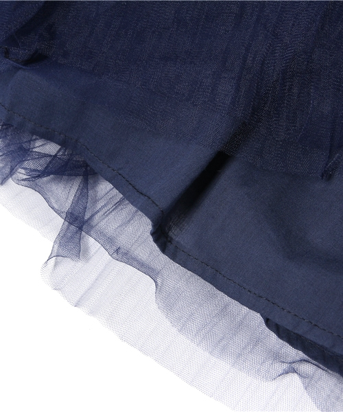 DouDou（ドゥドゥ）の「【DouDou】チュールレースロングスカート（スカート・レディース・ネイビー/カーキ・FREE）」の9枚目の写真