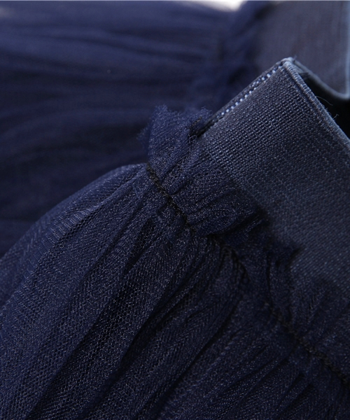 DouDou（ドゥドゥ）の「【DouDou】チュールレースロングスカート（スカート・レディース・ネイビー/カーキ・FREE）」の10枚目の写真