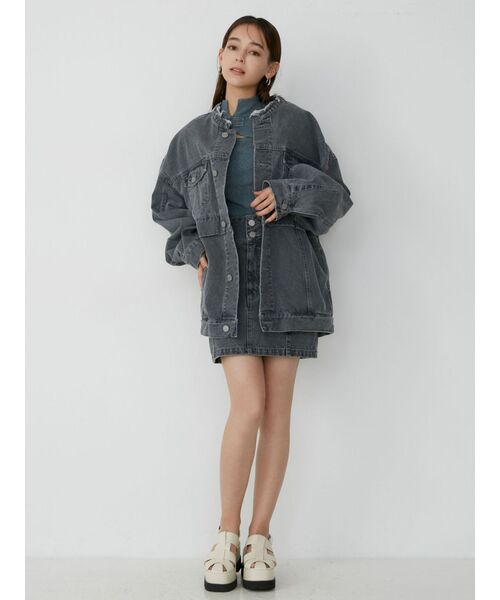 MURUA（ムルーア）の「オーバールーズノーカラージャケット