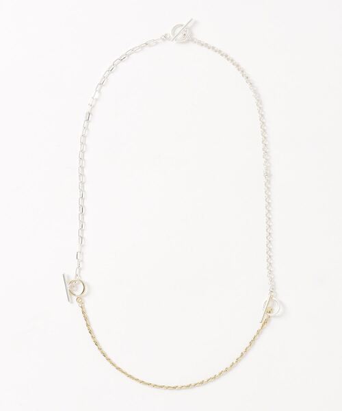 ISOLATION（アイソレーション）の「【ISOLATION / アイソレーション】〈UNISEX〉silver925 Triple Chain Necklace / シルバー925 トリプルチェーン マンテルネックレス（ネックレス・レディース・シルバー/シルバー×ゴールド・50cm）」の14枚目の写真