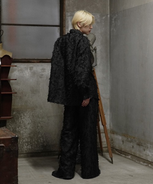 G.O.C(ジーオーシー)の「フリンジ ジャガード ワイド パンツ(スラックス・メンズ・ブラック・MEDIUM/LARGE)」の5枚目の写真