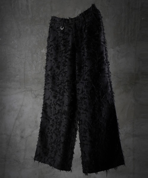 G.O.C(ジーオーシー)の「フリンジ ジャガード ワイド パンツ(スラックス・メンズ・ブラック・MEDIUM/LARGE)」の6枚目の写真