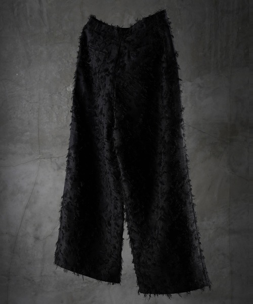 G.O.C(ジーオーシー)の「フリンジ ジャガード ワイド パンツ(スラックス・メンズ・ブラック・MEDIUM/LARGE)」の7枚目の写真