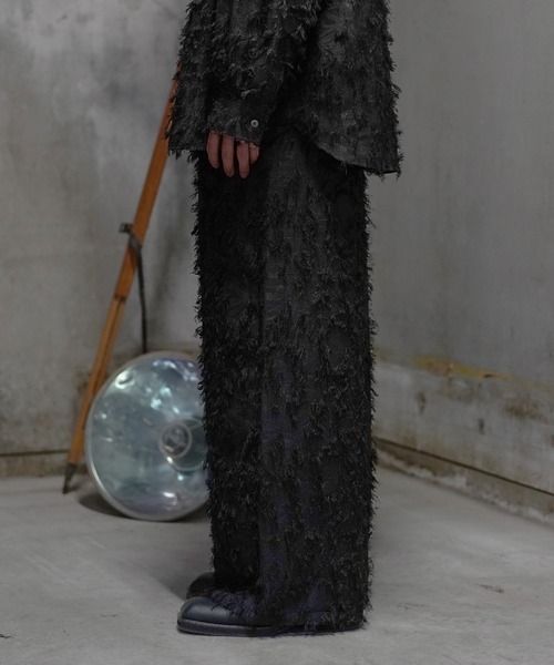 G.O.C(ジーオーシー)の「フリンジ ジャガード ワイド パンツ(スラックス・メンズ・ブラック・MEDIUM/LARGE)」の13枚目の写真