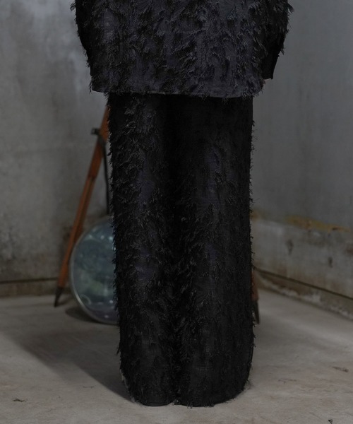 G.O.C(ジーオーシー)の「フリンジ ジャガード ワイド パンツ(スラックス・メンズ・ブラック・MEDIUM/LARGE)」の14枚目の写真