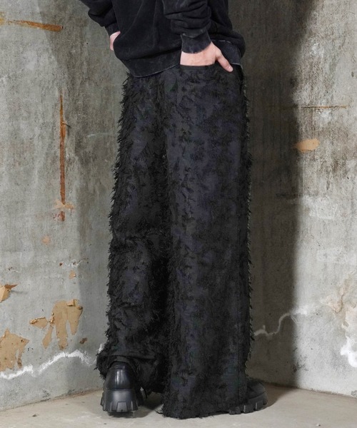 G.O.C(ジーオーシー)の「フリンジ ジャガード ワイド パンツ(スラックス・メンズ・ブラック・MEDIUM/LARGE)」の18枚目の写真