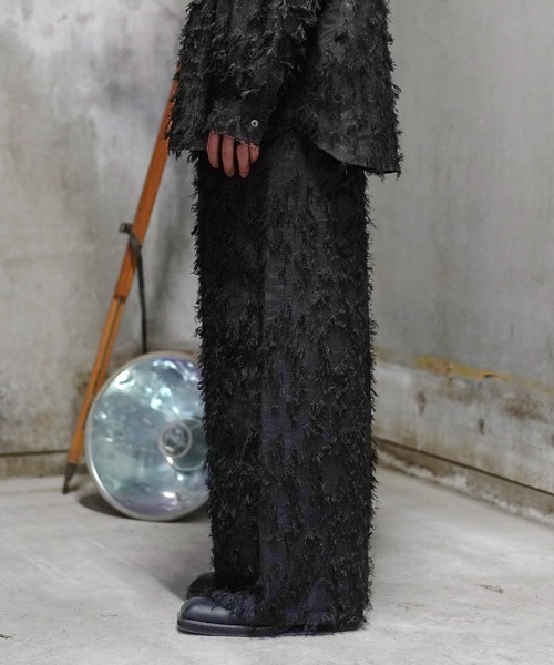 G.O.C(ジーオーシー)の「フリンジ ジャガード ワイド パンツ(スラックス・メンズ・ブラック・MEDIUM/LARGE)」の16枚目の写真
