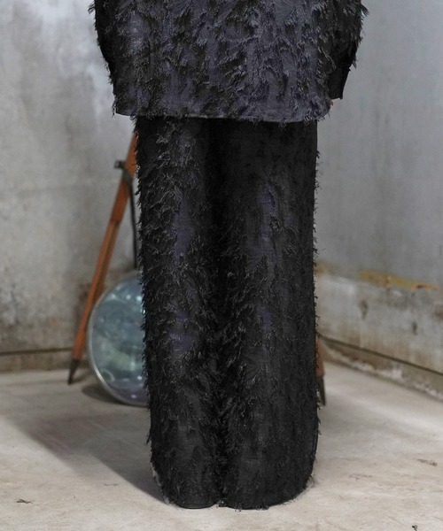 G.O.C(ジーオーシー)の「フリンジ ジャガード ワイド パンツ(スラックス・メンズ・ブラック・MEDIUM/LARGE)」の15枚目の写真
