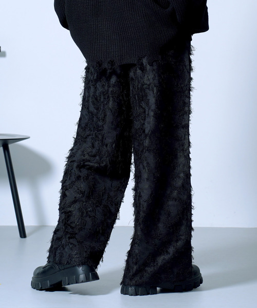 G.O.C(ジーオーシー)の「フリンジ ジャガード ワイド パンツ(スラックス・メンズ・ブラック・MEDIUM/LARGE)」の21枚目の写真