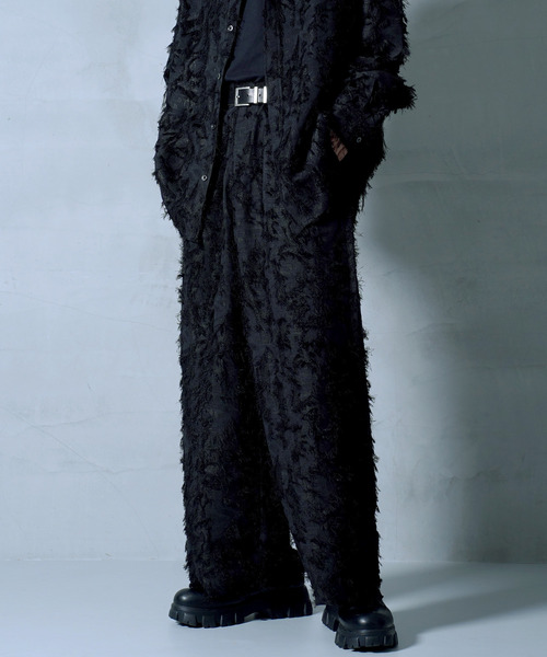 G.O.C(ジーオーシー)の「フリンジ ジャガード ワイド パンツ(スラックス・メンズ・ブラック・MEDIUM/LARGE)」の22枚目の写真