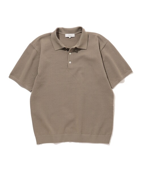 BEAMS / 12ゲージ メッシュ ポロシャツ BEAMS PLUS（ビームス プラス）Zip Knit Polo Mesh（シャツ
