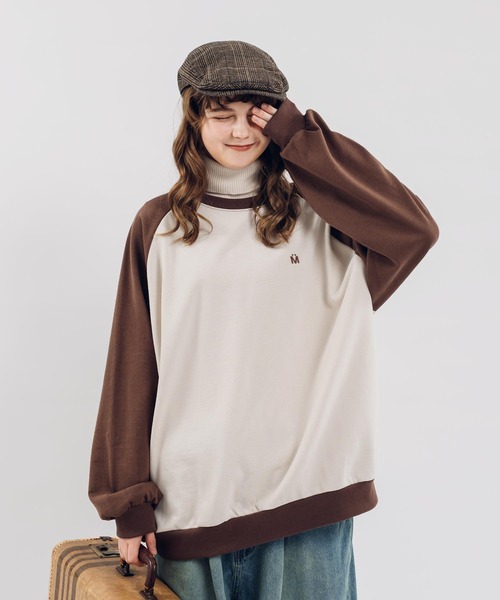 MUHET（ミュエータ）の「ラグランスウェット（スウェット・レディース・ネイビー/ブラウン/カーキ/杢グレー・X-LARGE/MEDIUM）」の22枚目の写真