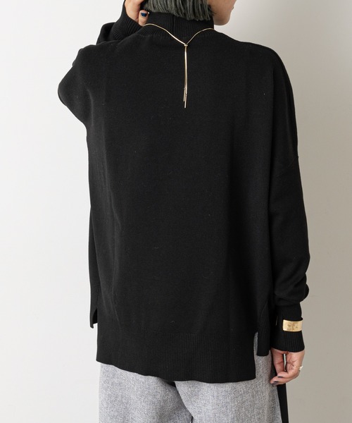 Omekashi（オメカシ）の「総針ハイネックニットプルオーバー（ニット/セーター・レディース・ブラック/グレー/オフホワイト/オレンジ・FREE）」の17枚目の写真