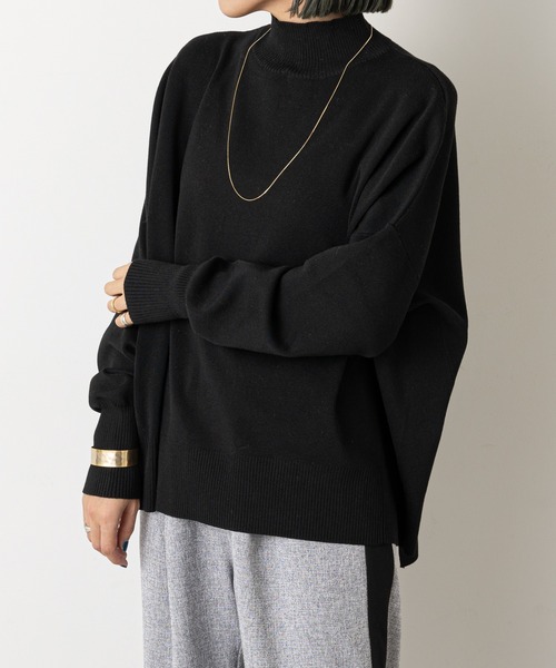 Omekashi（オメカシ）の「総針ハイネックニットプルオーバー（ニット/セーター・レディース・ブラック/グレー/オフホワイト/オレンジ・FREE）」の16枚目の写真