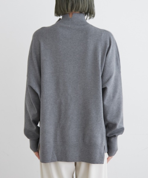 Omekashi（オメカシ）の「総針ハイネックニットプルオーバー（ニット/セーター・レディース・ブラック/グレー/オフホワイト/オレンジ・FREE）」の10枚目の写真