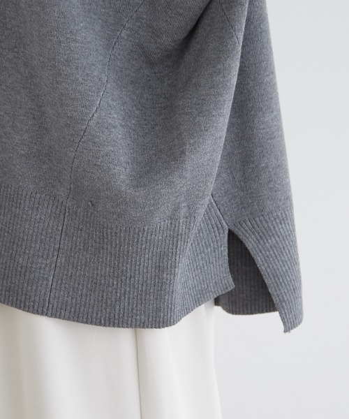 Omekashi（オメカシ）の「総針ハイネックニットプルオーバー（ニット/セーター・レディース・ブラック/グレー/オフホワイト/オレンジ・FREE）」の14枚目の写真