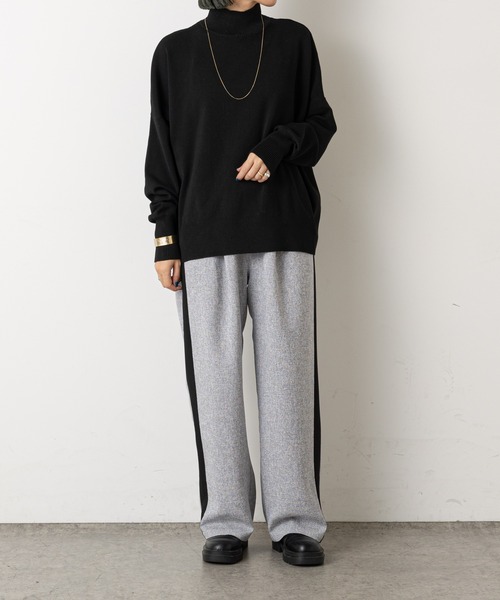 Omekashi（オメカシ）の「総針ハイネックニットプルオーバー（ニット/セーター・レディース・ブラック/グレー/オフホワイト/オレンジ・FREE）」の18枚目の写真