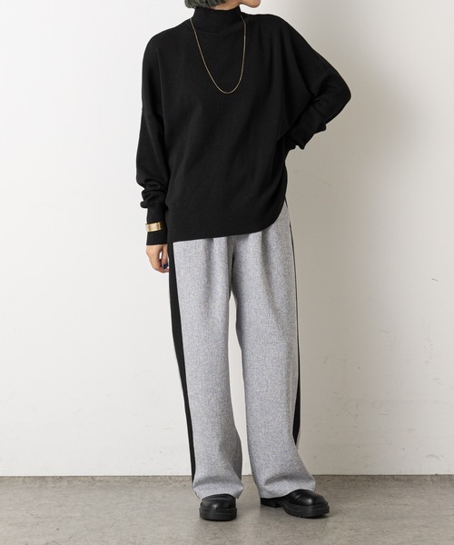 Omekashi（オメカシ）の「総針ハイネックニットプルオーバー（ニット/セーター・レディース・ブラック/グレー/オフホワイト/オレンジ・FREE）」の20枚目の写真