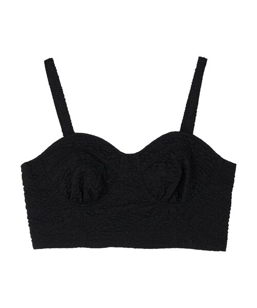 earth music&ecology（アースミュージックアンドエコロジー）の「エンボスフラワービスチェ（ベスト・レディース・ブラック/アイボリー・FREE）」の19枚目の写真