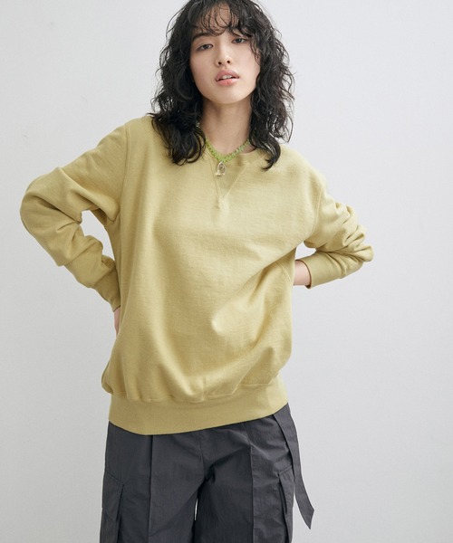 REMI RELIEF（レミレリーフ）の「【REMI RELIEF】スウェットクルー（スウェット・レディース・ライトグリーン/グレー/サックスブルー・M）」の13枚目の写真