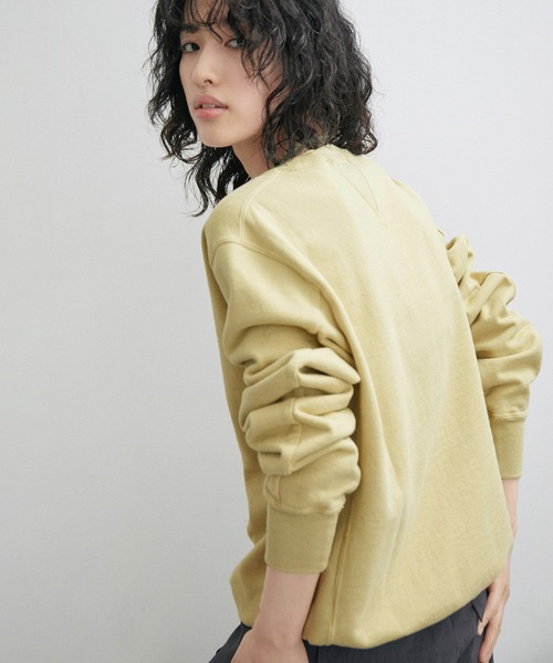 REMI RELIEF（レミレリーフ）の「【REMI RELIEF】スウェットクルー（スウェット・レディース・ライトグリーン/グレー/サックスブルー・M）」の4枚目の写真