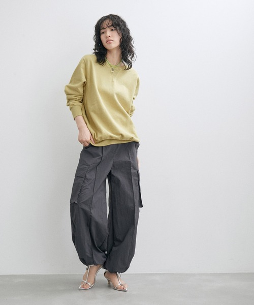 REMI RELIEF（レミレリーフ）の「【REMI RELIEF】スウェットクルー（スウェット・レディース・ライトグリーン/グレー/サックスブルー・M）」の6枚目の写真