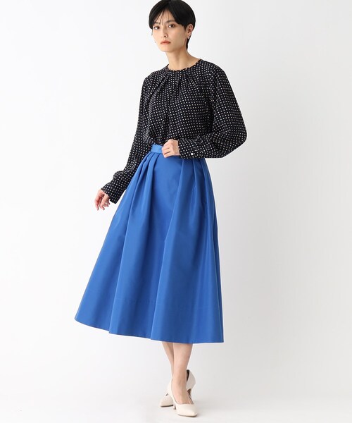 OPAQUE.CLIP（オペークドットクリップ）の「◆タックデザインブラウス（シャツ/ブラウス・レディース・オフホワイト/ホワイト系3/ネイビー系/ライトグレー・38/40）」の8枚目の写真