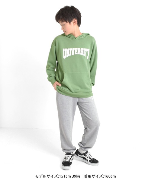 GLAZOS（グラソス）の「[テーパード]裏毛・カレッジプリントパンツ【セットアップ対応】（その他パンツ・キッズ・オートミール/ブラック/グレー・160cm/170cm/150cm/140cm）」の15枚目の写真