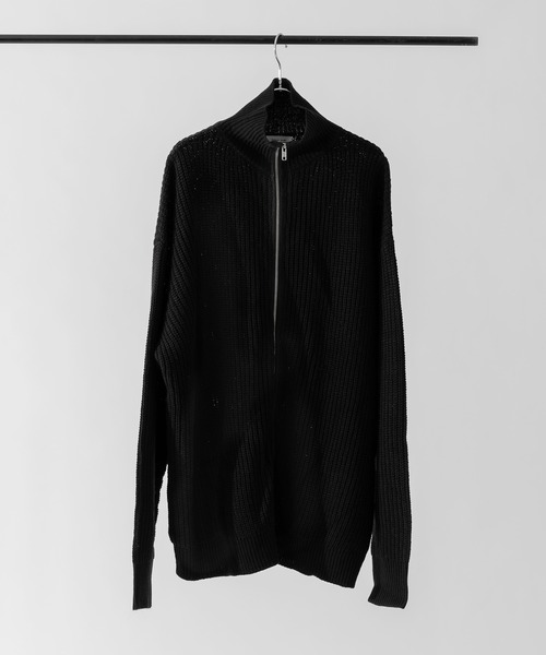 Adoon plain（アドーンプレーン）の「【Adoon plain】ルーズドライバーズニット（ニット/セーター・メンズ・ブラック/グレー・MEDIUM/LARGE）」の20枚目の写真