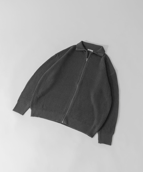 Adoon plain（アドーンプレーン）の「【Adoon plain】ルーズドライバーズニット（ニット/セーター・メンズ・ブラック/グレー・MEDIUM/LARGE）」の13枚目の写真
