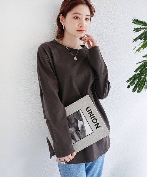 tシャツ 汗染み防止加工 プリントTシャツ USAコットン レディース USAコットン 汗染み防止 ロゴプリントTシャツ 2WAY（Tシャツ