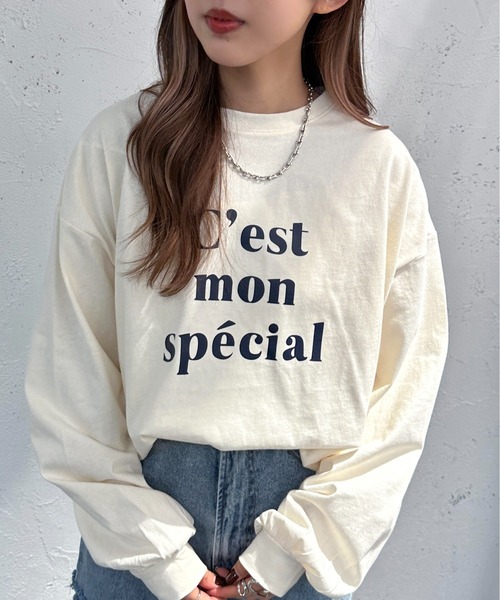 apres jour mignon（アプレジュールミニョン）の「アソートBIGロンT【ZOZOTOWN限定アイテム】（Tシャツ/カットソー・レディース・アイボリー/ブラック/ホワイト系その他2/オフホワイト/ベージュ系その他/ピンク/ホワイト系その他・フリー/X-LARGE）」の6枚目の写真