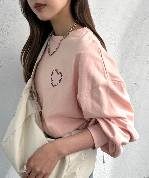 apres jour mignon（アプレジュールミニョン）の「アソートBIGロンT【ZOZOTOWN限定アイテム】（Tシャツ/カットソー・レディース・アイボリー/ブラック/ホワイト系その他2/オフホワイト/ベージュ系その他/ピンク/ホワイト系その他・フリー/X-LARGE）」の7枚目の写真