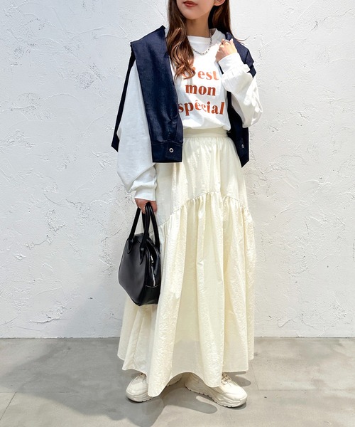 apres jour mignon（アプレジュールミニョン）の「アソートBIGロンT【ZOZOTOWN限定アイテム】（Tシャツ/カットソー・レディース・アイボリー/ブラック/ホワイト系その他2/オフホワイト/ベージュ系その他/ピンク/ホワイト系その他・フリー/X-LARGE）」の11枚目の写真