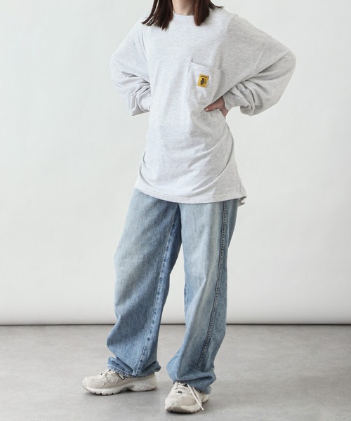 COBMASTER(コブマスター)の「【別注】【COB MASTER】 ロゴポケットロンT/長袖ロングスリーブTシャツ(Tシャツ/カットソー・レディース・ホワイト/グリーン/アッシュ/ブラック/ネイビー・LARGE/MEDIUM)」の19枚目の写真