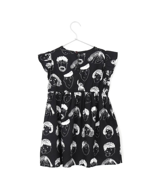 MAKE YOUR DAY（メイクユアデイ）の「いろんな顔総柄ワンピース■150.160cm（ワンピース・キッズ・ベージュ/ブラック・150/160）」の4枚目の写真