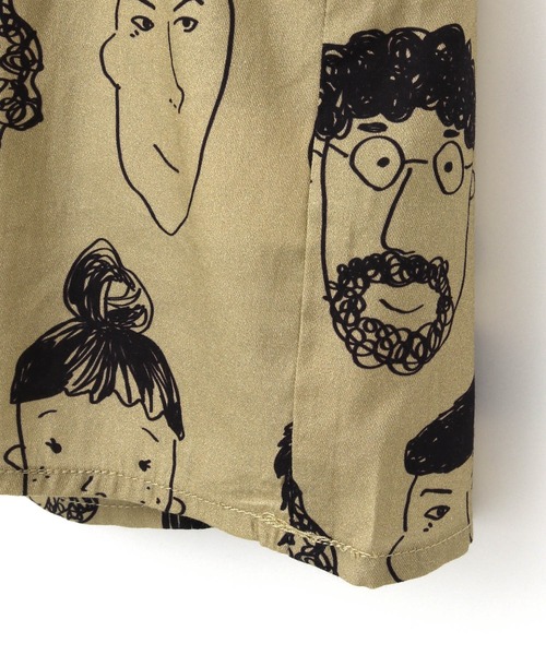 MAKE YOUR DAY（メイクユアデイ）の「いろんな顔総柄ワンピース■150.160cm（ワンピース・キッズ・ベージュ/ブラック・150/160）」の9枚目の写真