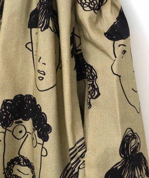 MAKE YOUR DAY（メイクユアデイ）の「いろんな顔総柄ワンピース■150.160cm（ワンピース・キッズ・ベージュ/ブラック・150/160）」の12枚目の写真