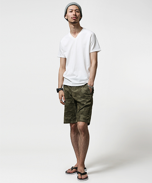 1piu1uguale3 RELAX（ウノピュウノウグァーレトレリラックス）の「1PIU1UGUALE3 RELAX/ 別注V-Neck Tee（Tシャツ/カットソー・メンズ・ブルー/グレー/ホワイト/ブラック・MEDIUM/LARGE/SMALL）」の16枚目の写真