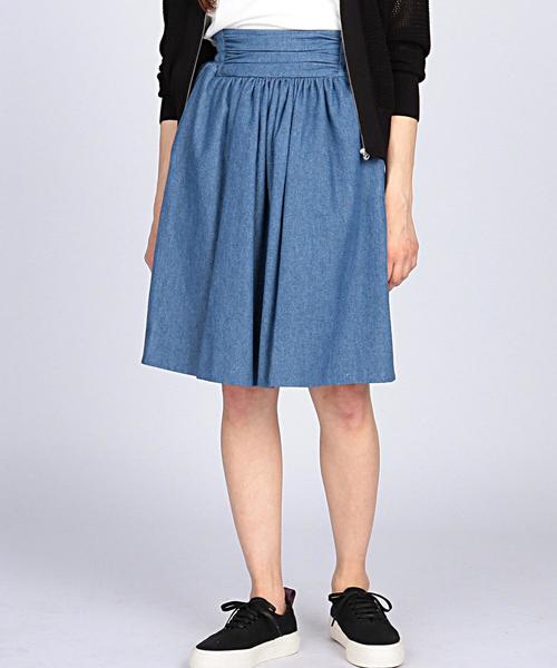 analog lighting(アナログライティング)の「ANALOG LIGHTING(アナログ ライティング) denim evening skirt●(スカート・レディース・ライトブルー・SMALL)」の1枚目の写真