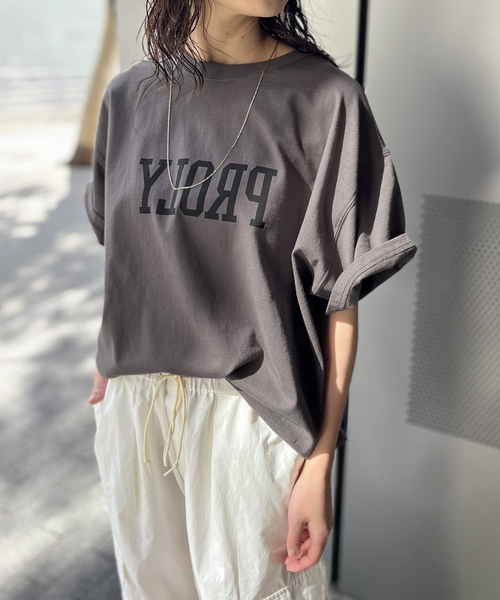 ALORE(アローレ)の「【ALORE/アローレ】ロゴバックタックTシャツ(Tシャツ/カットソー・レディース・チャコールグレー/グレー・FREE)」の3枚目の写真