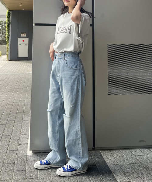 ALORE(アローレ)の「【ALORE/アローレ】ロゴバックタックTシャツ(Tシャツ/カットソー・レディース・チャコールグレー/グレー・FREE)」の14枚目の写真